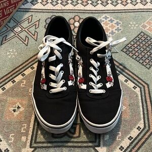 NWOT Floral/Black Vans